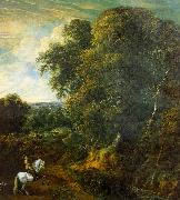 Corneille Huysmans Landscape with a Horseman in a Clearing oil painting artist